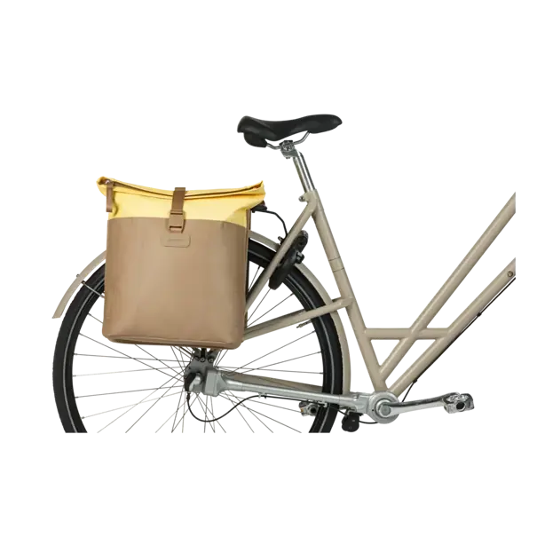 Basil Vive - dubbele fietstas - 28-35L - zand/geel
