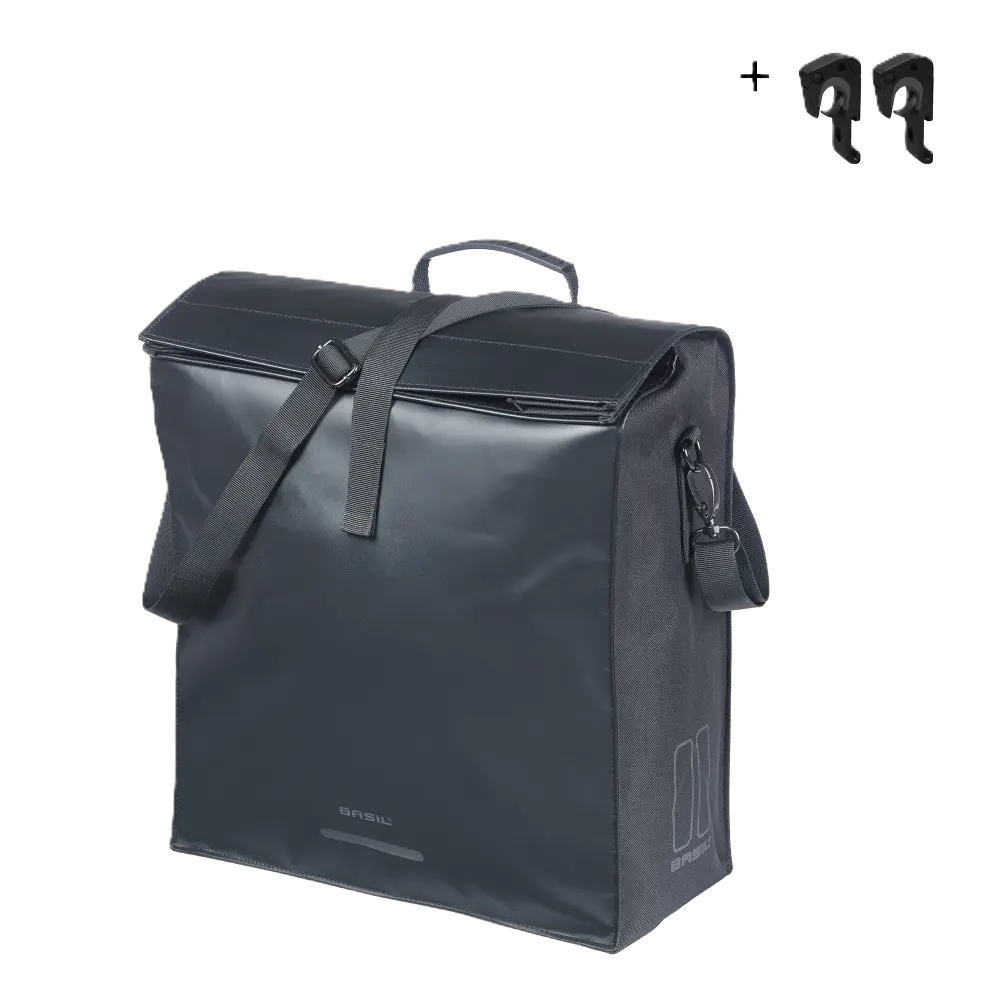 Basil Urban Load Pro - enkele fietstas MIK Hooks - 19-24L - zwart