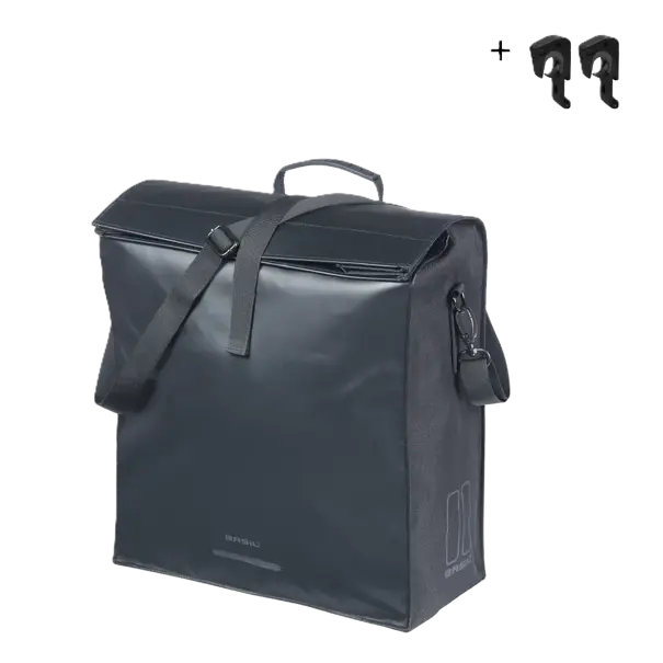 Basil Urban Load Pro - enkele fietstas MIK Hooks - 19-24L - zwart