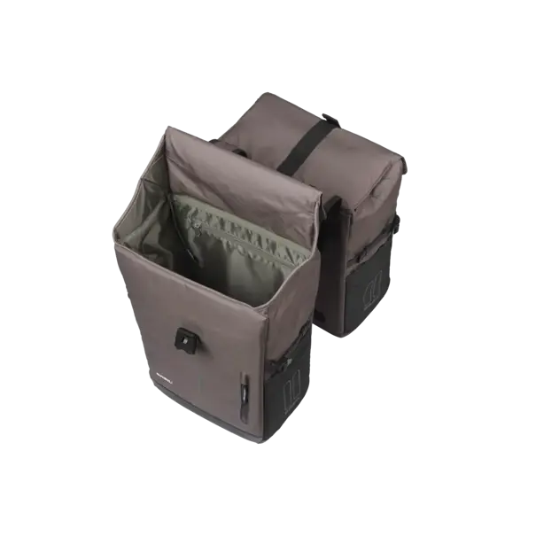 Basil Move - dubbele fietstas MIK - 30 liter - bruin