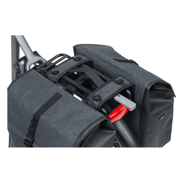 Basil Urban Dry MIK - dubbele fietstas - 50 liter - charcoal mêlée