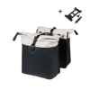 Basil Vive - dubbele fietstas MIK - 28-35L - gebroken wit/zwart