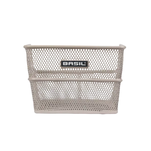 Basil Cento Flower - fietsmand - achterop - nude metallic