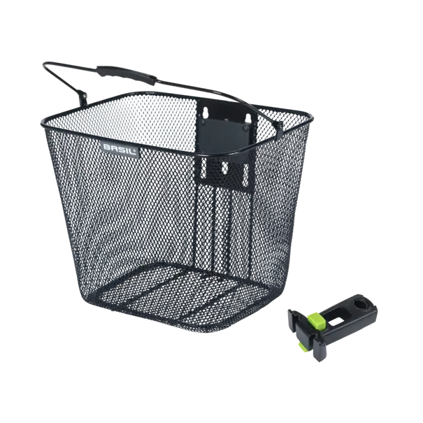 Basil Bilbao KF + stem holder - fietsmand -  zwart