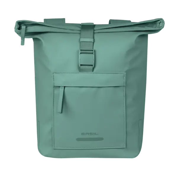 Basil Brooklyn - dubbele fietstas - 41L - zilvergroen
