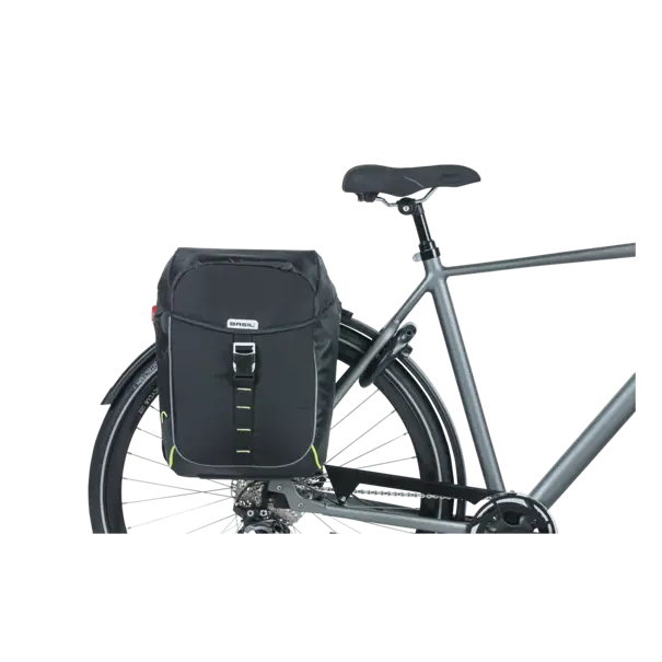 Basil Miles MIK – dubbele fietstas – 34 liter - zwart