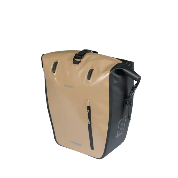 Basil Rivo L - enkele tas tarpaulin MIK Hooks - 25-31L - zand/zwart