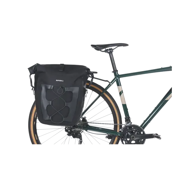 Basil Navigator Waterproof L MIK Studs - enkele fietstas -  22 liter - zwart