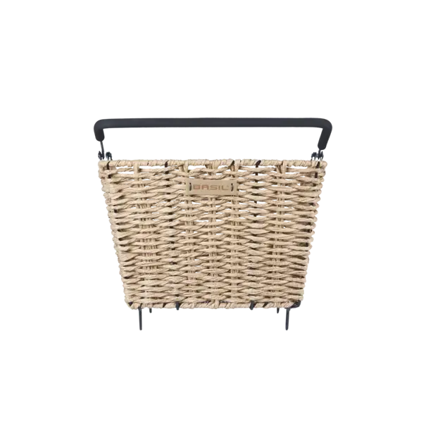 Basil Cento Rattan Look Multi - fietsmand - achterop - lichtbruin