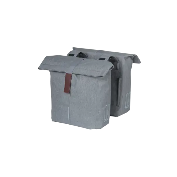 Basil City - dubbele fietstas - 28-32 liter - grey melee