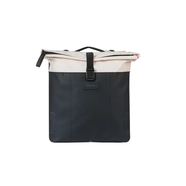 Basil Vive - dubbele fietstas MIK - 28-35L - gebroken wit/zwart