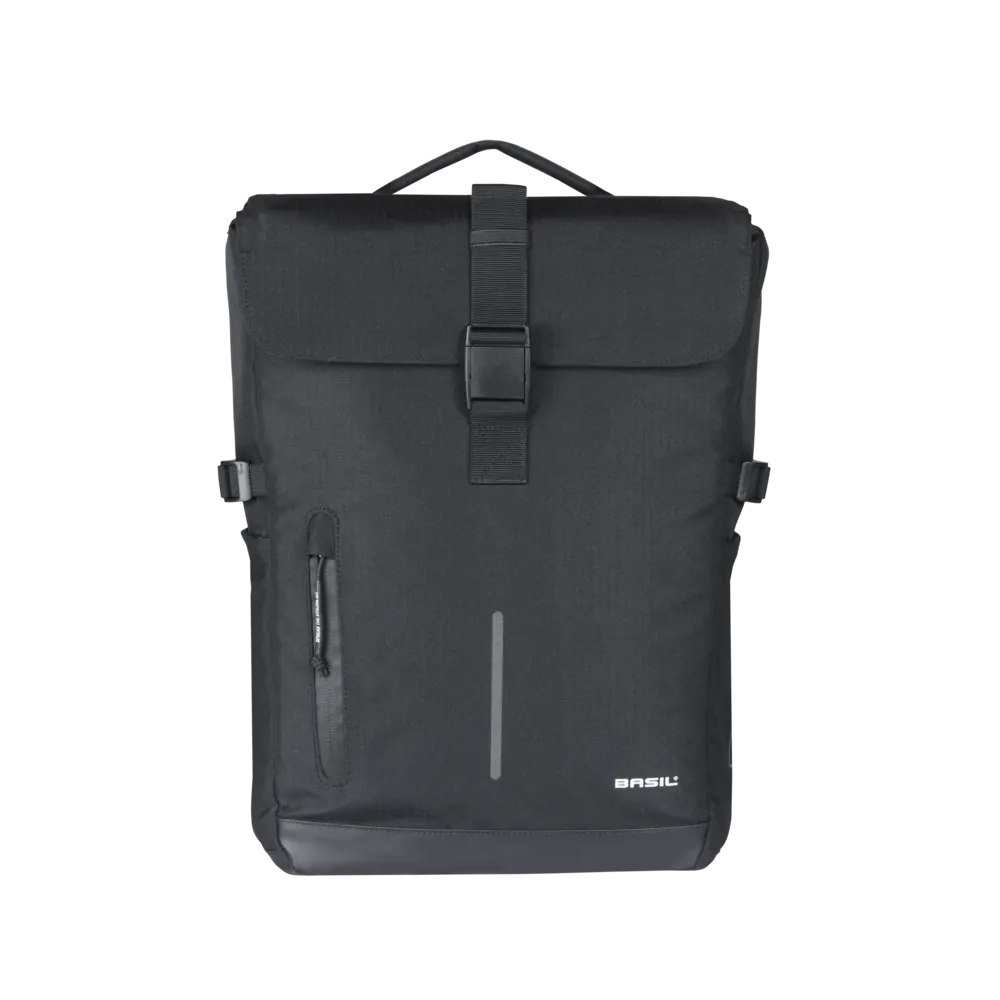 Basil Move -  dubbele fietstas MIK - 30 liter - zwart