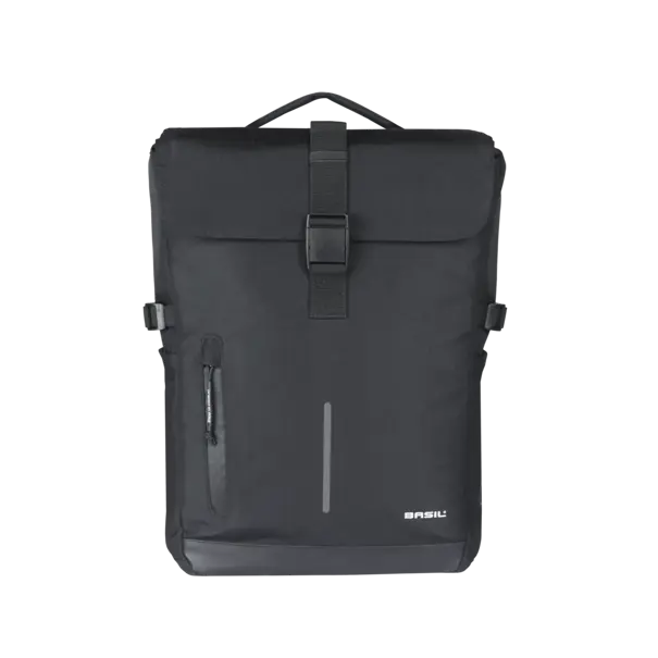 Basil Move -  dubbele fietstas MIK - 30 liter - zwart