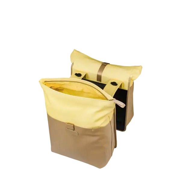 Basil Vive - dubbele fietstas MIK - 28-35L - zand/geel