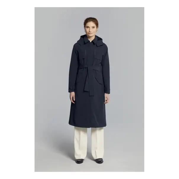 Basil Mosse fietsregentrenchcoat - dames - blauw (1)