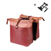 Basil Vive - dubbele fietstas MIK - 28-35L - bordeaux/roze