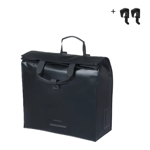 Basil Urban Load Pro - fietsshopper MIK Hooks - 15-20L - zwart