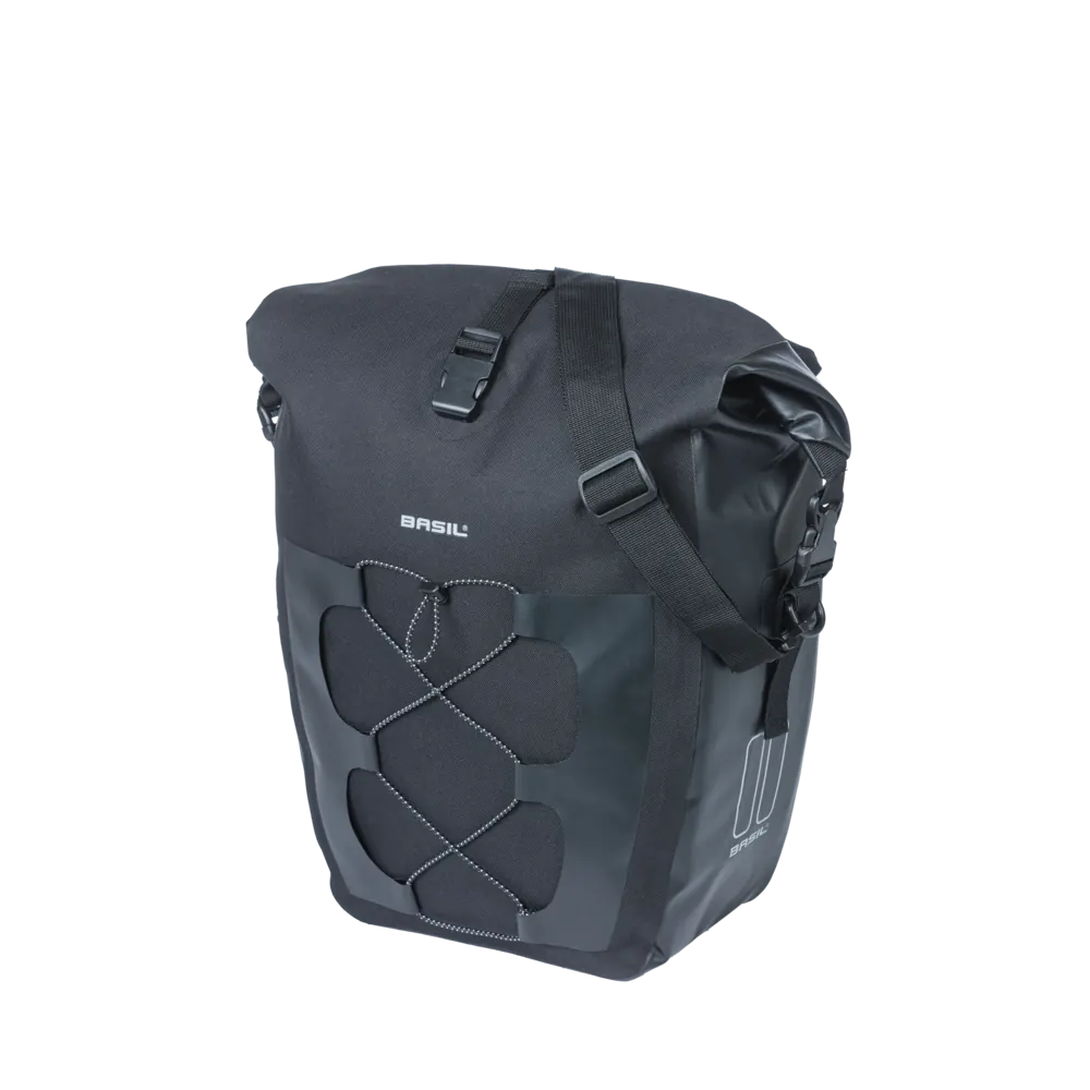 Basil Navigator Waterproof L MIK Studs - enkele fietstas -  22 liter - zwart
