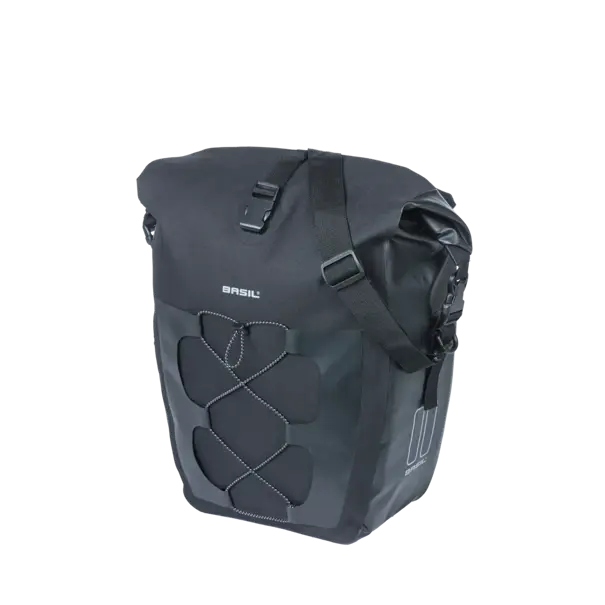Basil Navigator Waterproof L MIK Studs - enkele fietstas -  22 liter - zwart
