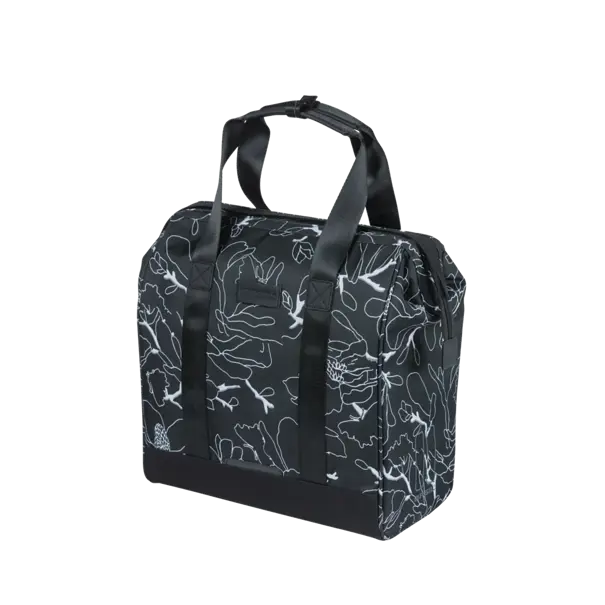 Basil Grand Flower - fietsshopper MIK Hooks - 23L - zwart