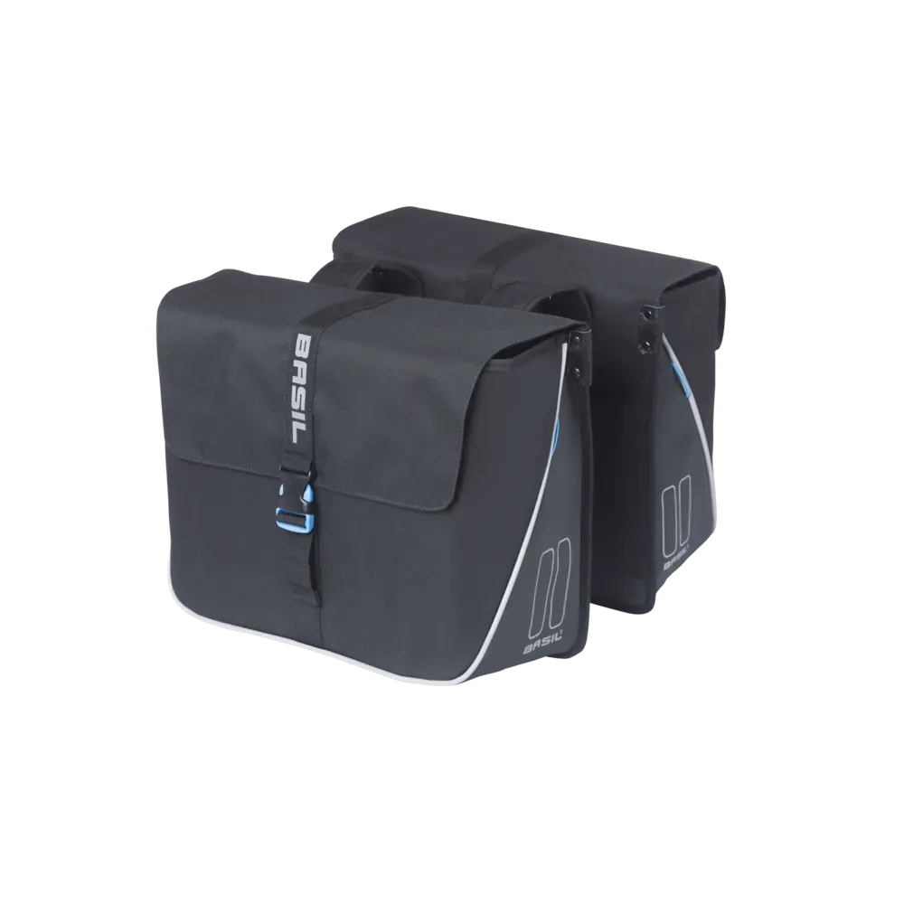 Basil Forte - dubbele fietstas - 35 liter - zwart