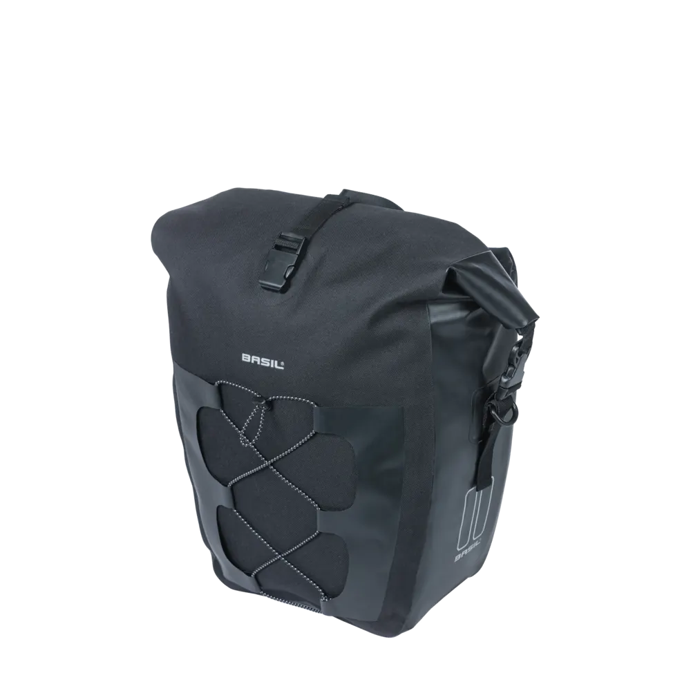 Basil Navigator Waterproof L MIK Studs - enkele fietstas -  22 liter - zwart