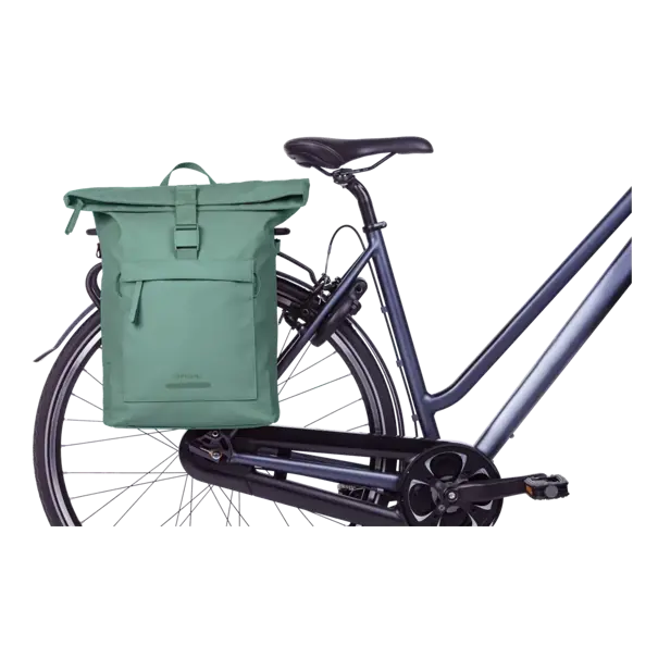 Basil Brooklyn - schoudertas MIK Hooks - 17L - zilvergroen