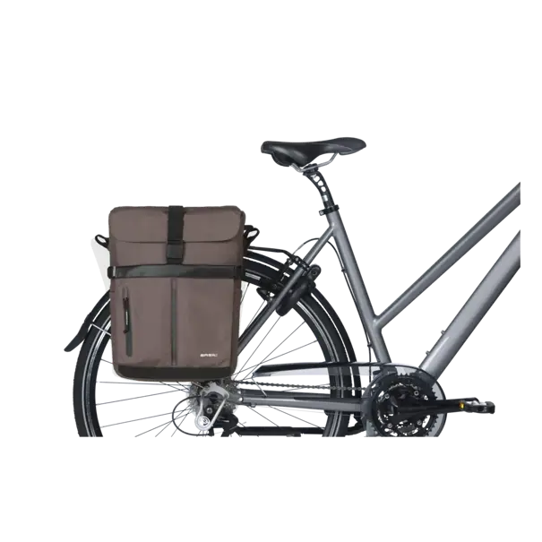 Basil Move fietsschoudertas MIK Studs - enkele fietstas -  15 liter - bruin