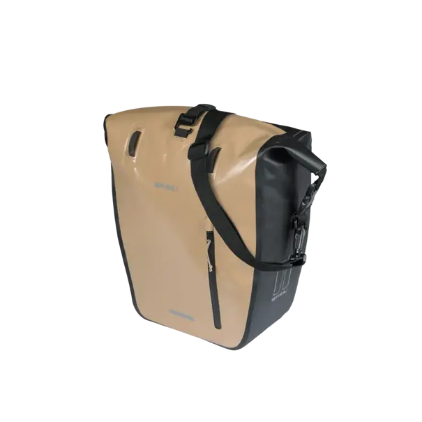 Basil Rivo L - enkele tas tarpaulin MIK Hooks - 25-31L - zand/zwart