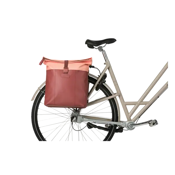 Basil Vive - dubbele fietstas MIK - 28-35L - bordeaux/roze