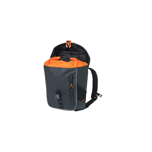 Basil Miles Tarpaulin - fietsrugzak - 17 liter - zwart/oranje