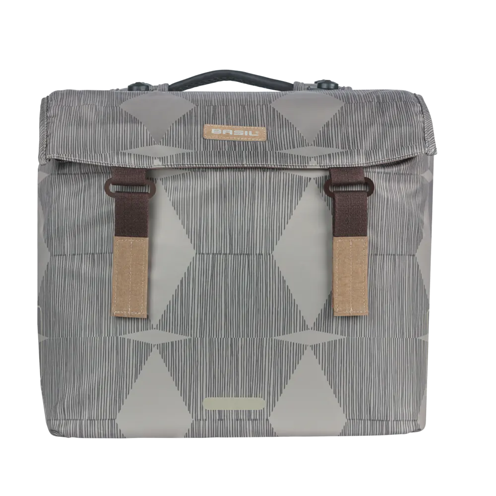 Basil Elegance - dubbele fietstas MIK - 40-49 liter - chateau taupe