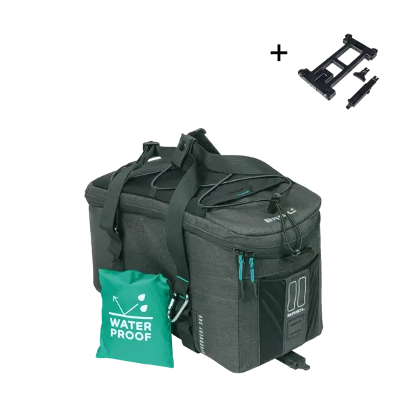 Basil Discovery 365D - bagagedragertas M MIK - 9 liter - zwart