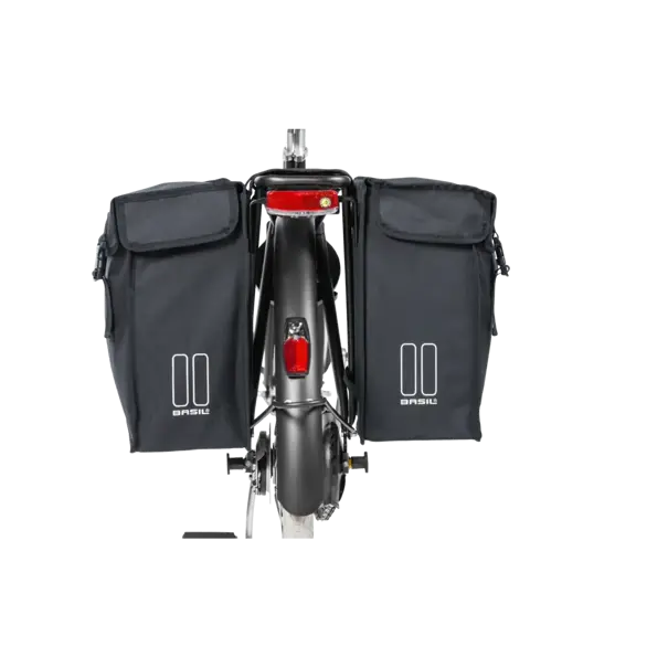 Basil Mara XXL - dubbele fietstas - 47 liter - zwart