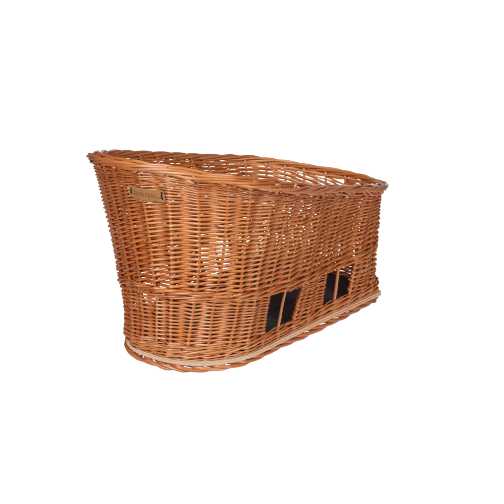 Basil Pasja - hondenfietsmand MIK - medium - 45 cm - achtermand - natural