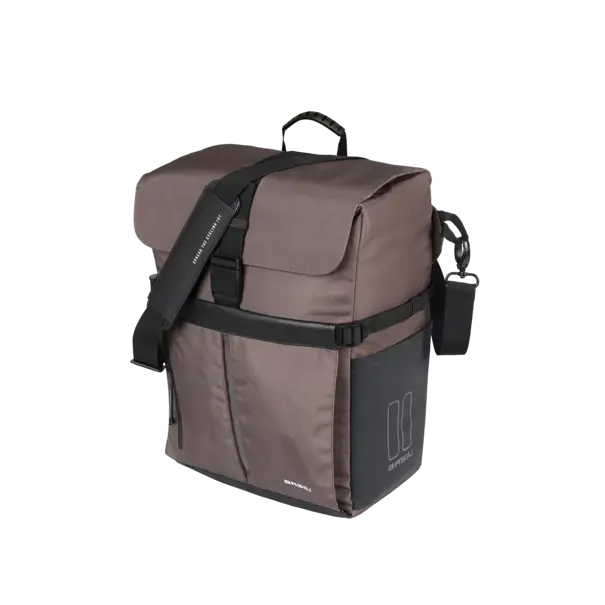 Basil Move fietsschoudertas MIK Hooks - enkele fietstas -  15 liter - bruin