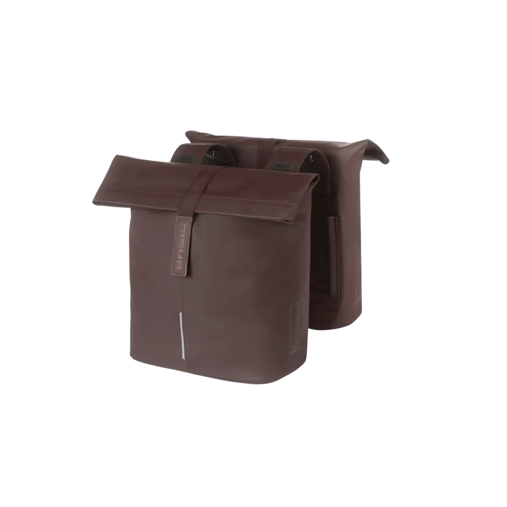 Basil City - dubbele fietstas - 28-32 liter – roasted brown