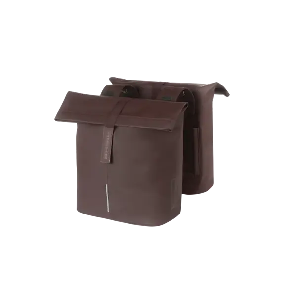 Basil City - dubbele fietstas - 28-32 liter – roasted brown