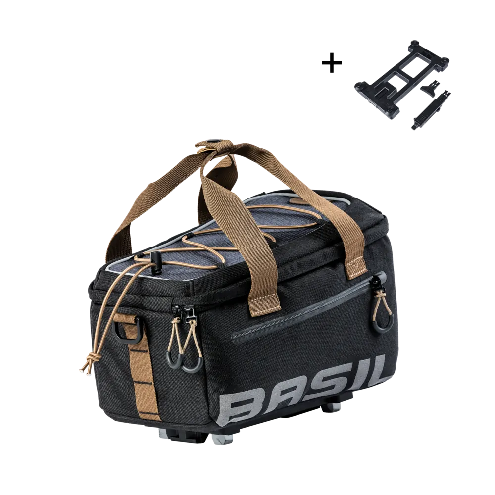 Basil Miles - bagagedragertas MIK - 7 liter - grijs/zwart