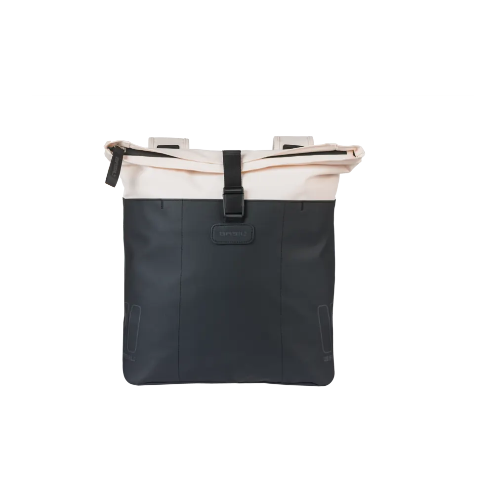 Basil Vive - dubbele fietstas - 28-35L - gebroken wit/zwart