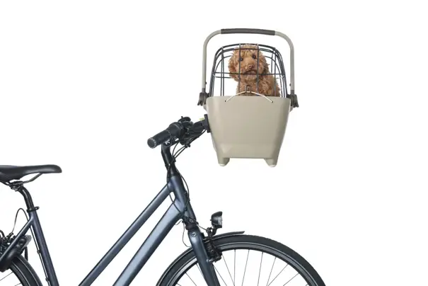 Basil Buddy KF - hondenfietsmand - voorop - biscotti bruin