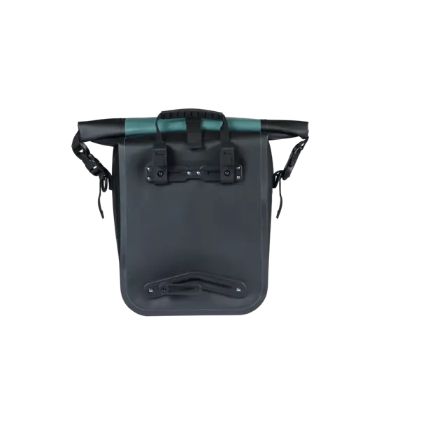 Basil Rivo M - enkele tas tarpaulin MIK Hooks - 12-15L - zilvergroen/zwart