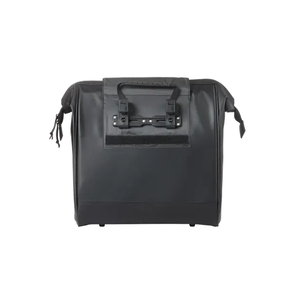 Basil Grand - Tarpaulin fietsshopper MIK Hooks - 23L - zwart