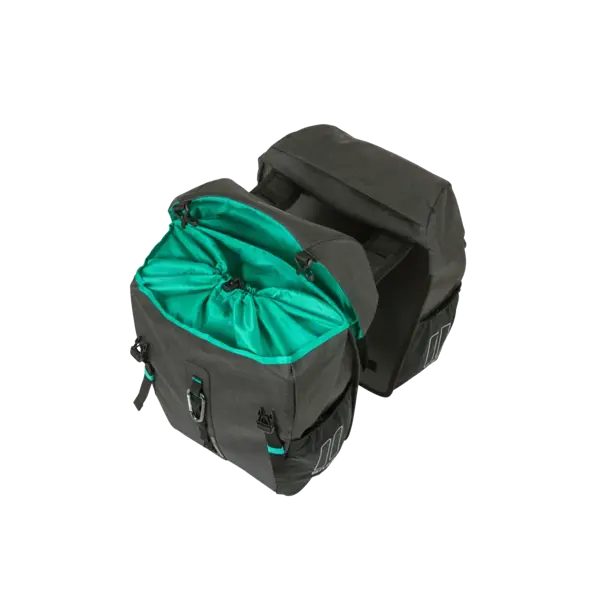 Basil Discovery 365D - dubbele fietstas M - 18 liter - zwart melee