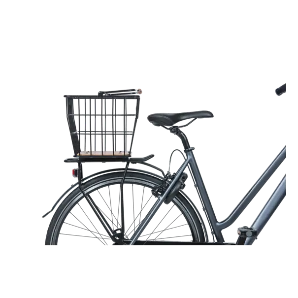 Basil Nordland - fietsmand MIK - voorop en/of achterop - zwart/natural bruin