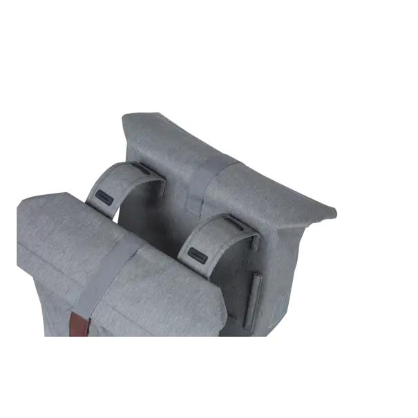 Basil City - dubbele fietstas - 28-32 liter - grey melee