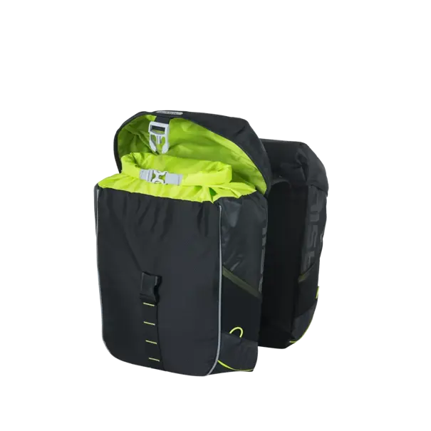 Basil Miles -  dubbele fietstas - 34 liter - zwart