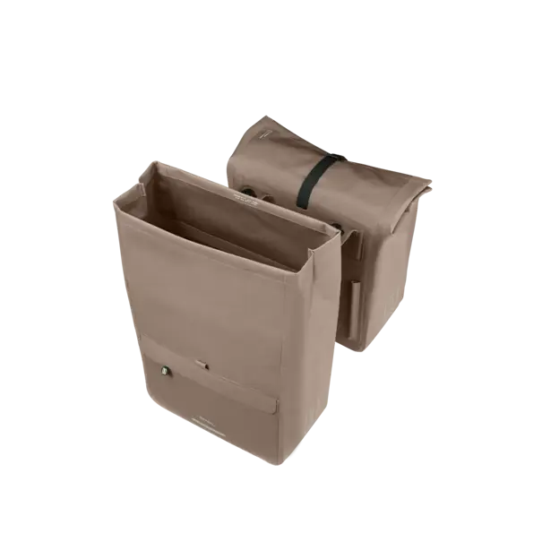 Basil Urban Dry Neo - dubbele fietstas MIK - 46-52L - sage brown