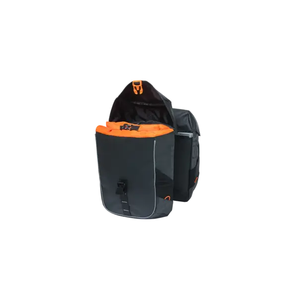 Basil Miles Tarpaulin - dubbele fietstas MIK - 34 liter - zwart/oranje