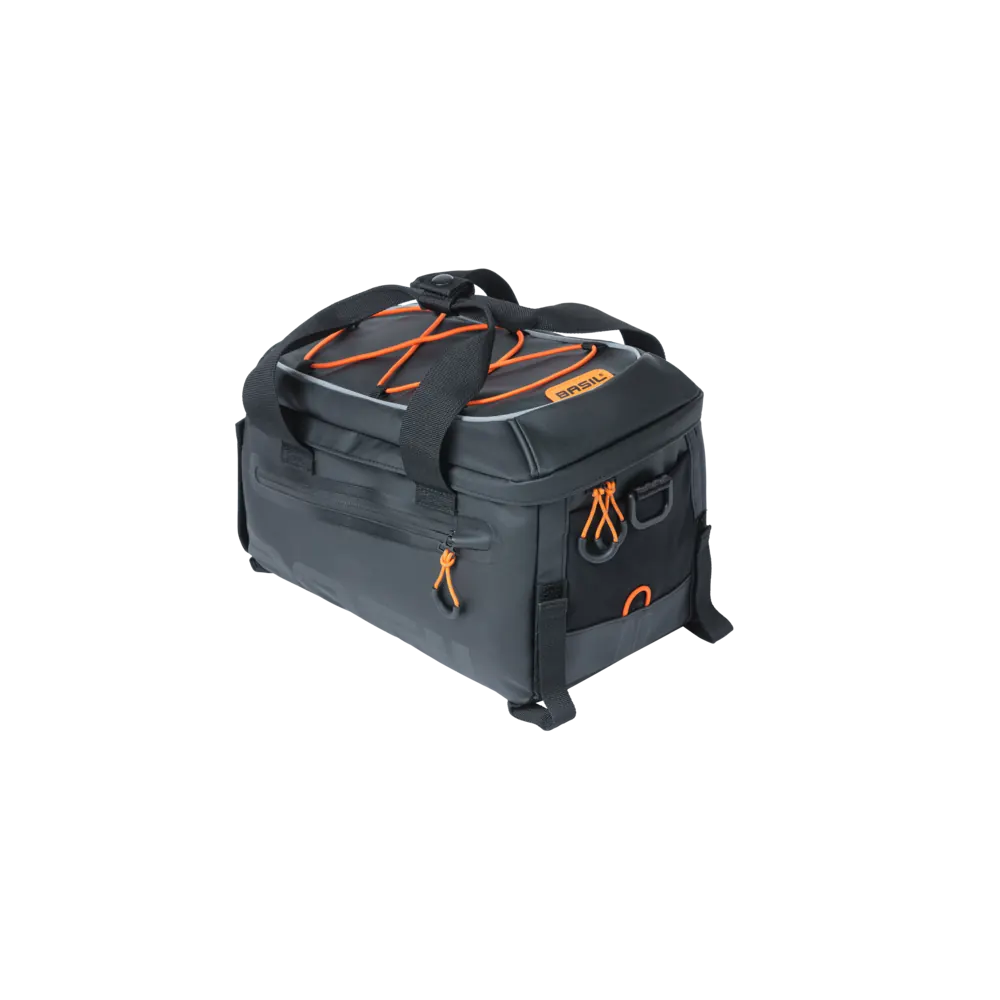 Basil Miles Tarpaulin - bagagedragertas - 7 liter - zwart/oranje